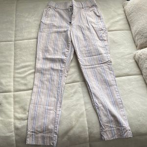 Hollister ultra high-rise striped ankle cut pants